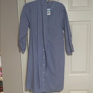 J. McLaughlin Blue and White Striped Dress